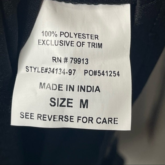 Oh Baby by Motherhood Black Floral Print Semi Sheer Tie Waist Maternity Top M - Picture 7 of 9